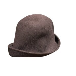 Vintage New York Hat Co Wool Felt Brown Minimalist Derby Bucket Hat USA